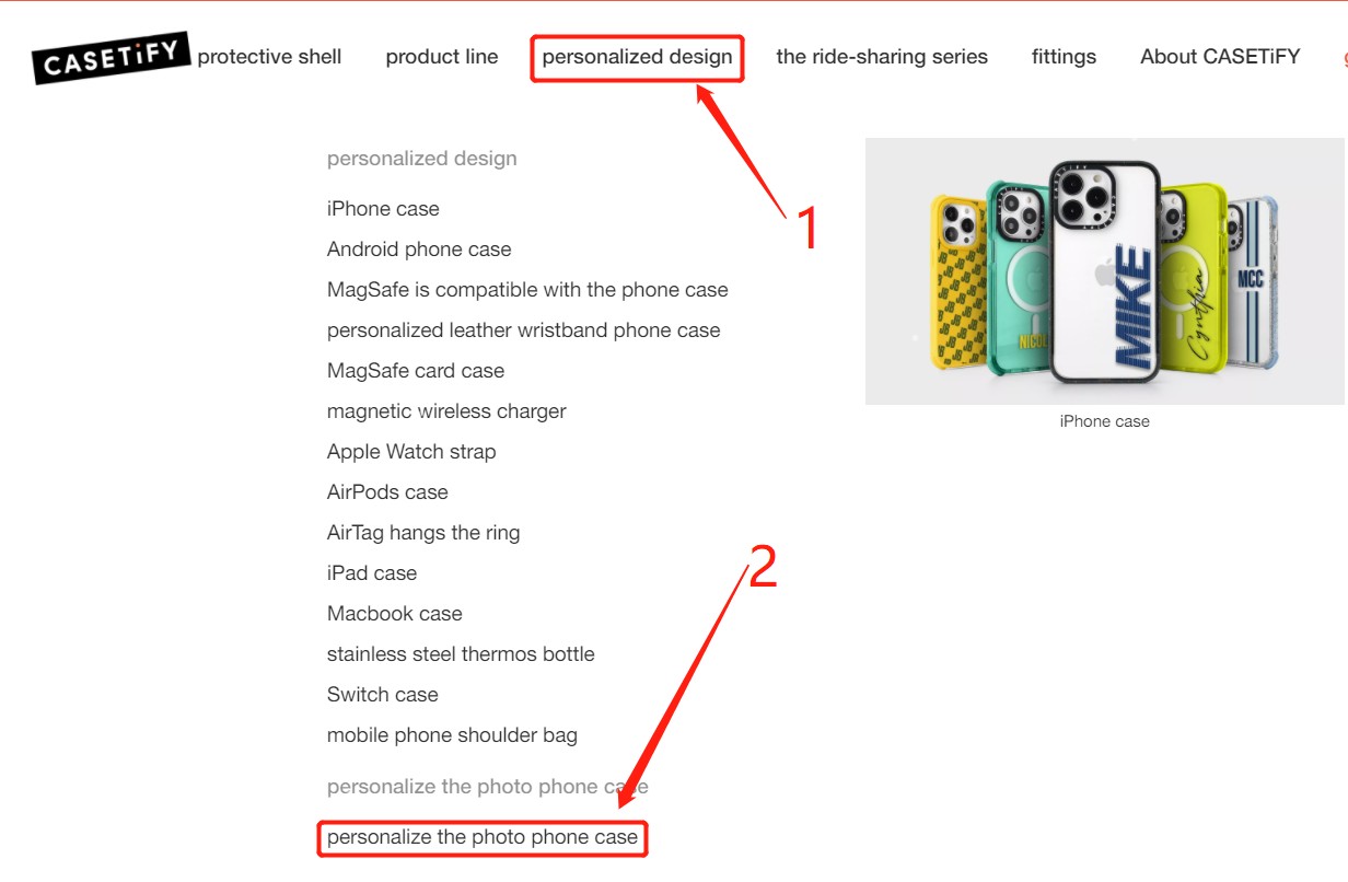 customize phone case_casetify_step 1